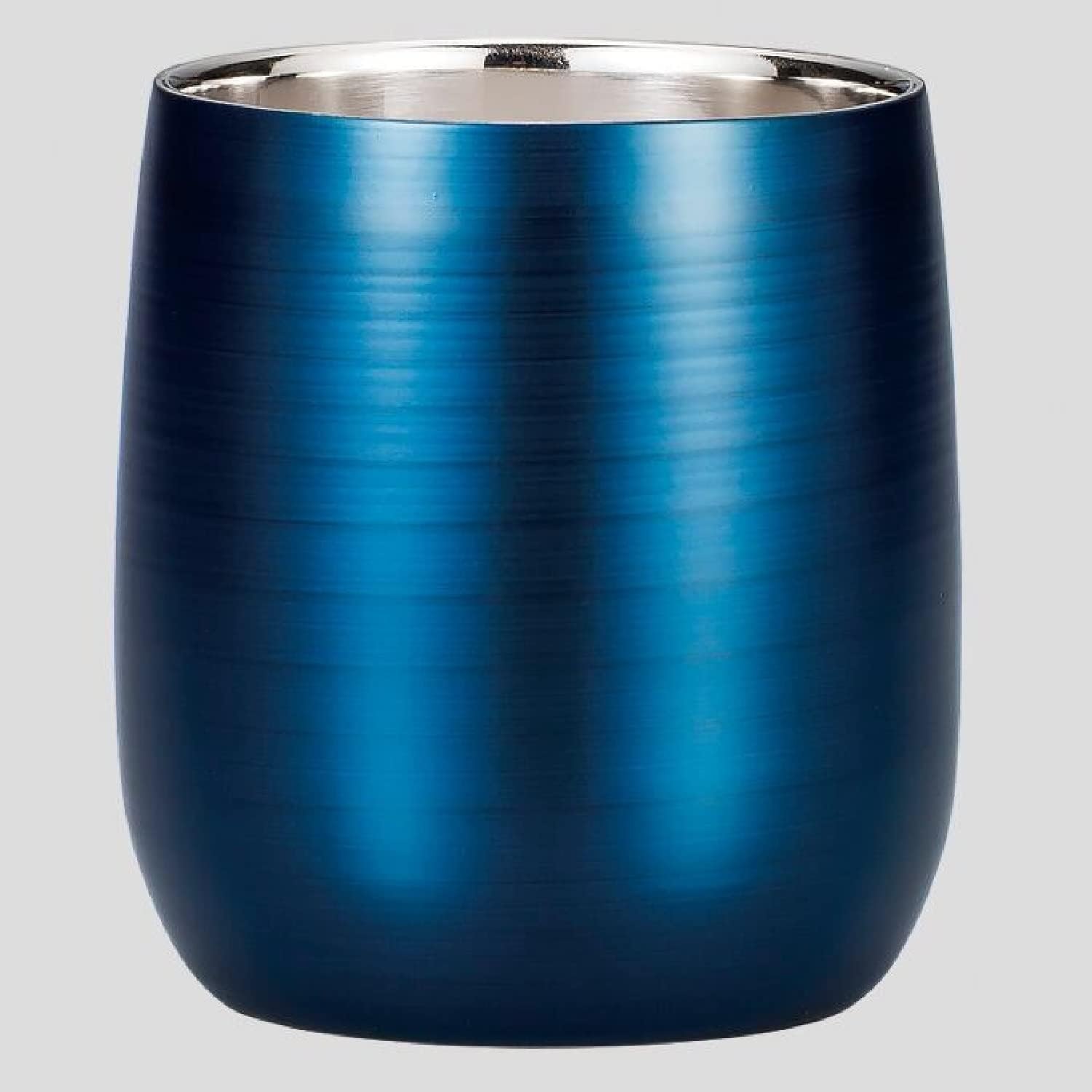 山中塗師細工 漆磨 二重社会システム だるま パール 藍（電気容量250ml）