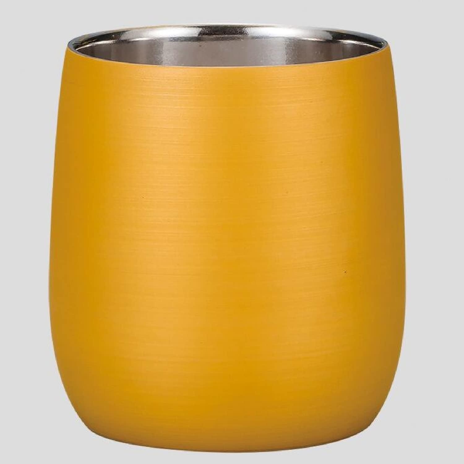 山中塗師細工 漆磨 二重社会システム だるま パール 黄（電気容量250ml）