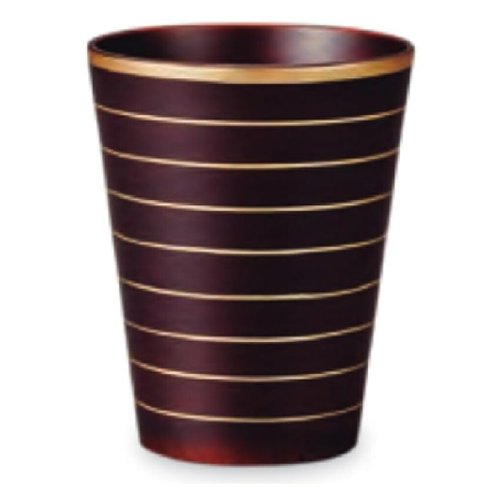 山中塗師細工 木製塗師細工 しっとり優勝杯 金線（L） (ST赤銅色)