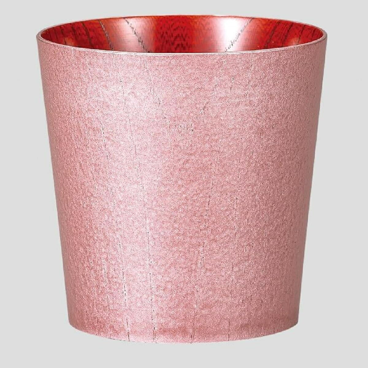 山中漆器 うつろいカップ L　シルキーピンクあかね｜虹八-Kohya-