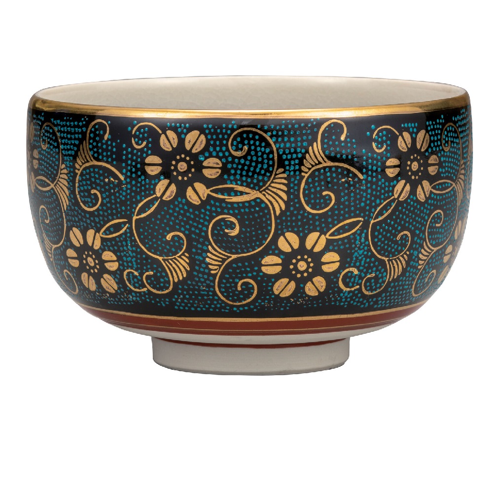 楽天市場】九谷焼 抹茶茶碗 青粒鉄仙 茶道具 : 九谷焼専門店 和座