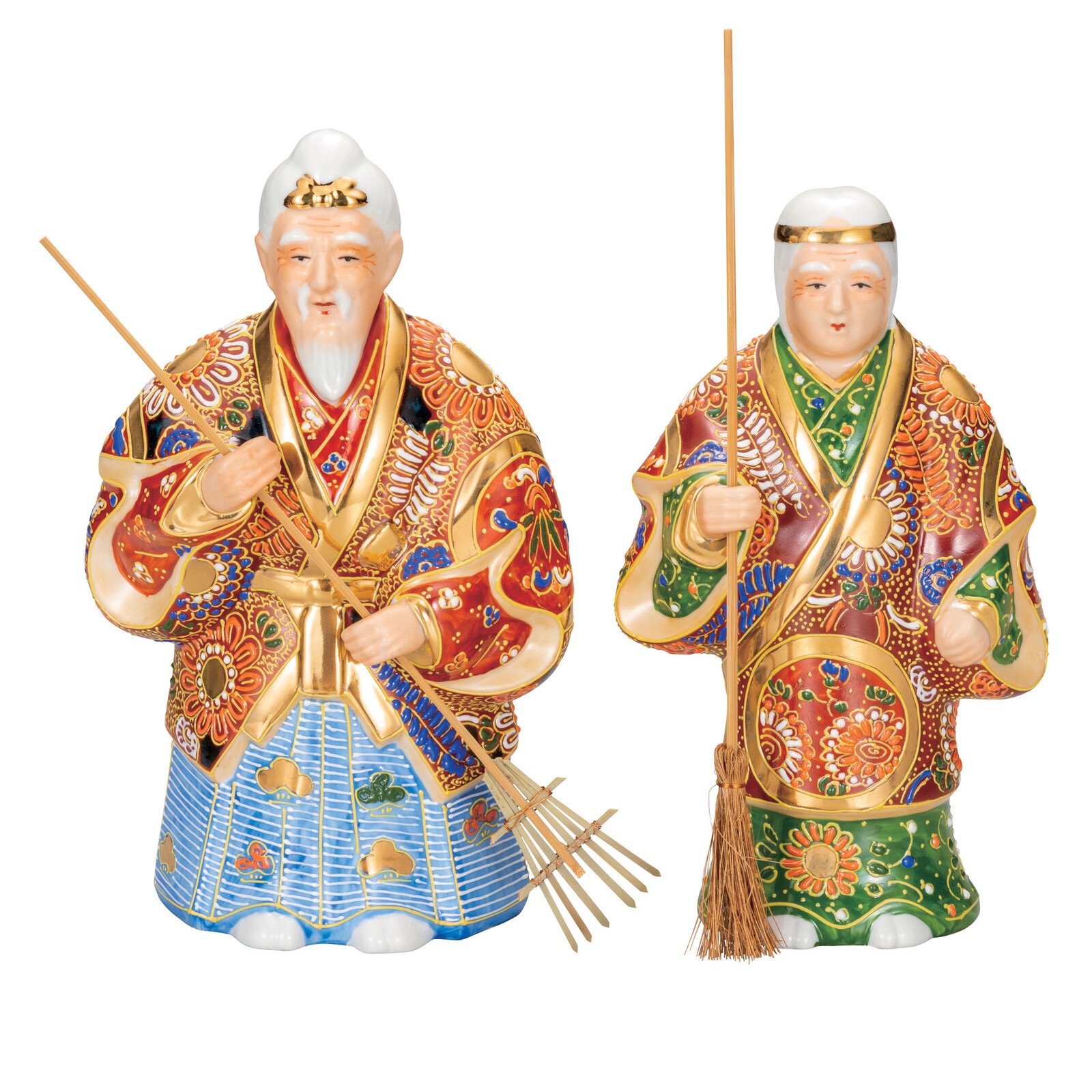 九谷焼双魚耳高砂華入陶源製 九谷焼双魚耳高砂華入陶源製 九谷焼双魚耳高砂華