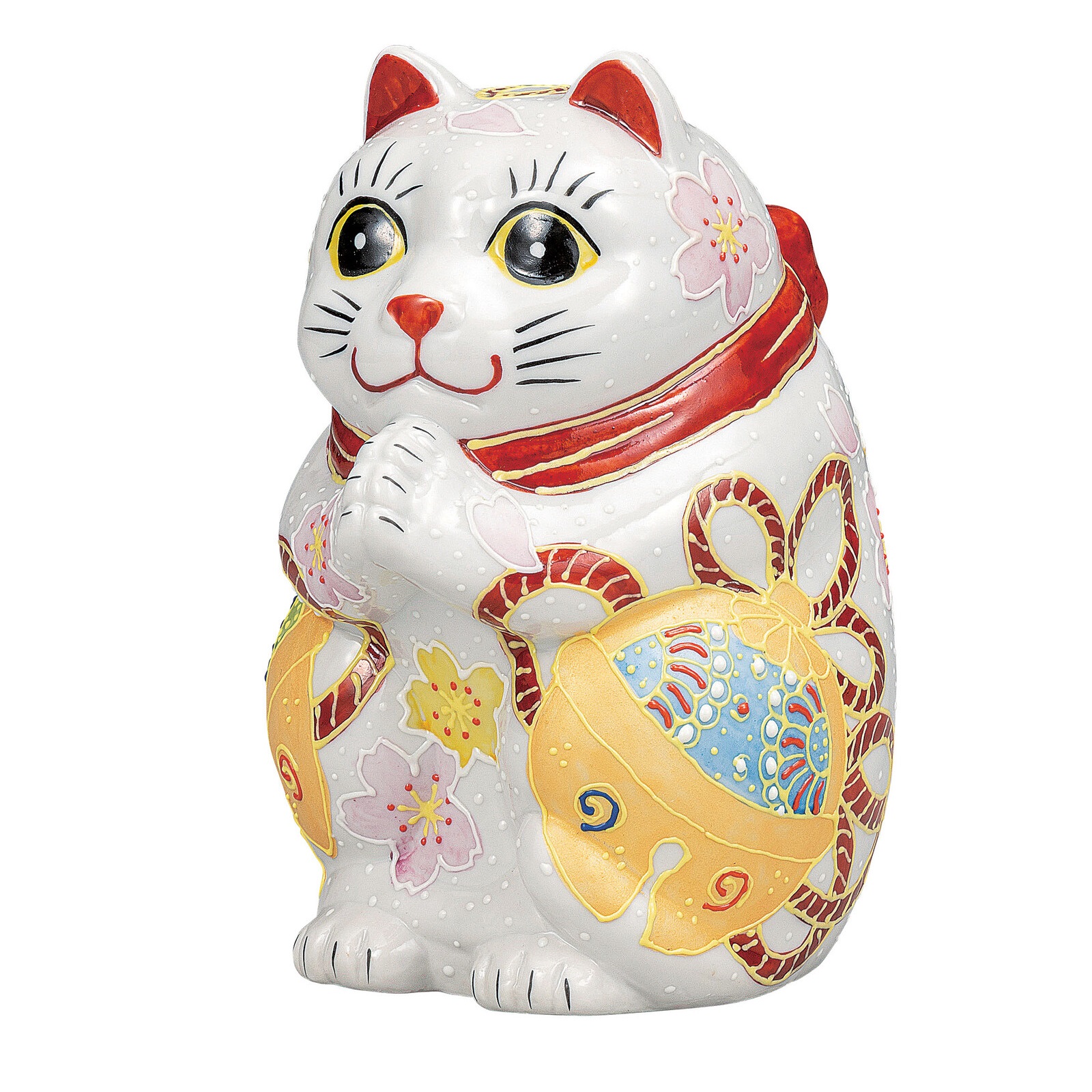 日本の伝統工芸品【九谷焼】5号お願い猫 福鈴