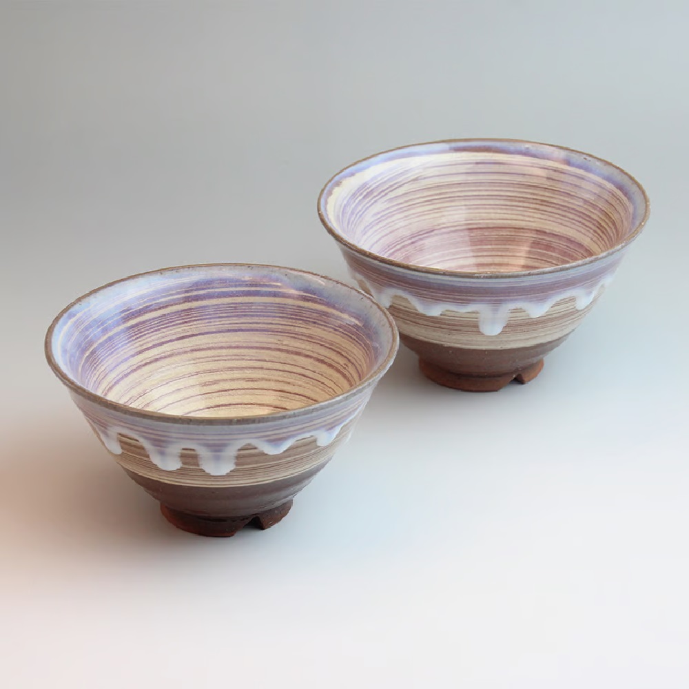 萩焼 椿秀窯 萩の雫 そら 飯茶碗ペア