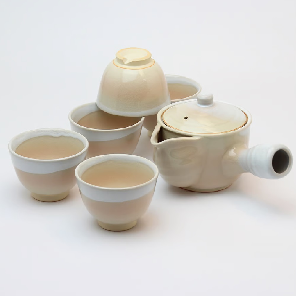 楽天市場】江風庵 松月窯 萩焼 煎茶揃え（急須1個＋湯呑6客） chakis33