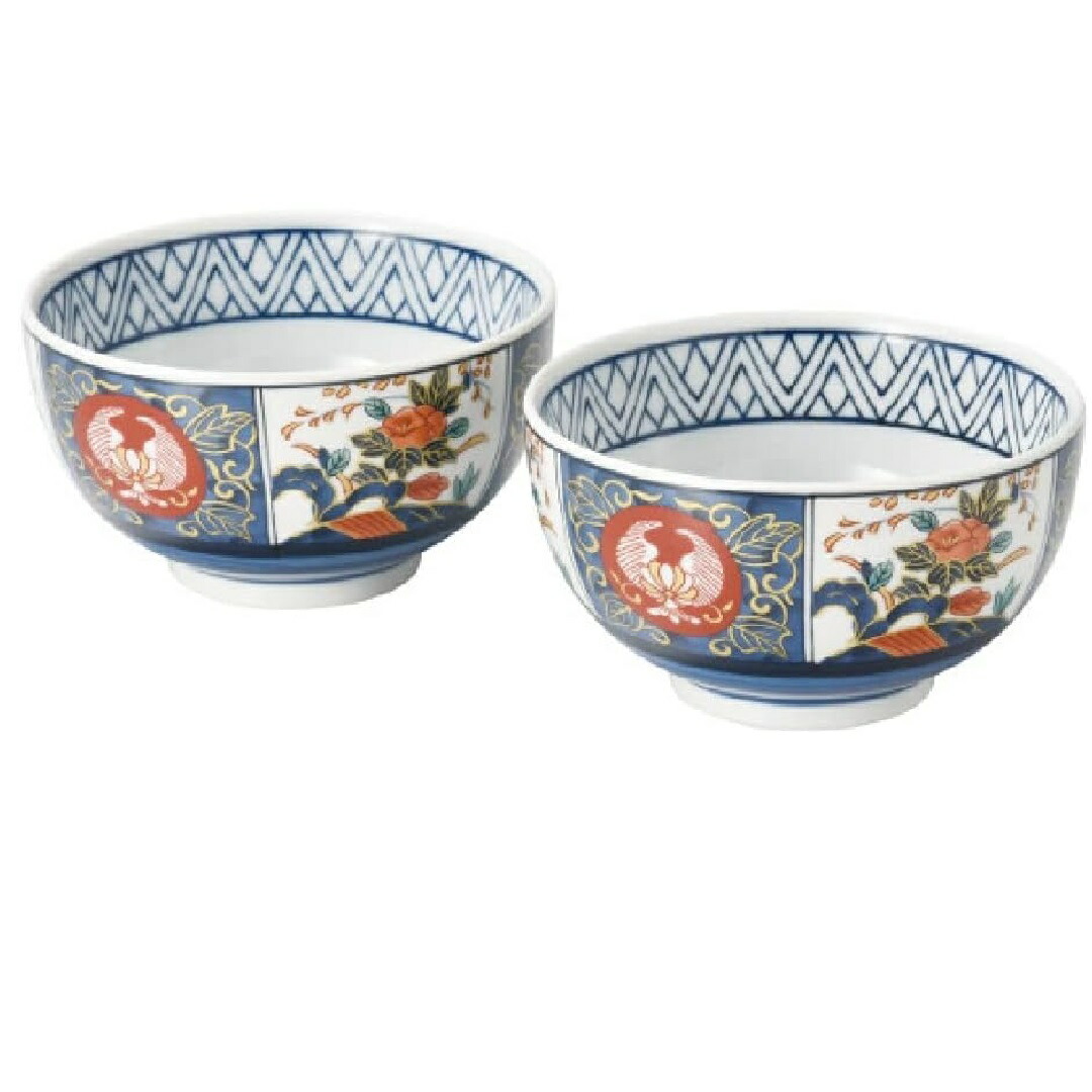 楽天市場】錦彩古伊万里美濃焼ブルーム大丼ペア径14.5cm材質：磁器