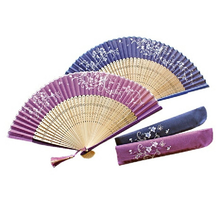 【女性用扇子】ハーモニー（扇子袋付き・桐箱入り）