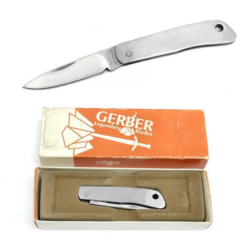 ガーバーナイフ OLD GERBER KNIVES OG118 #7641 200SS しろがね色ナイト爵 ステンハンドル