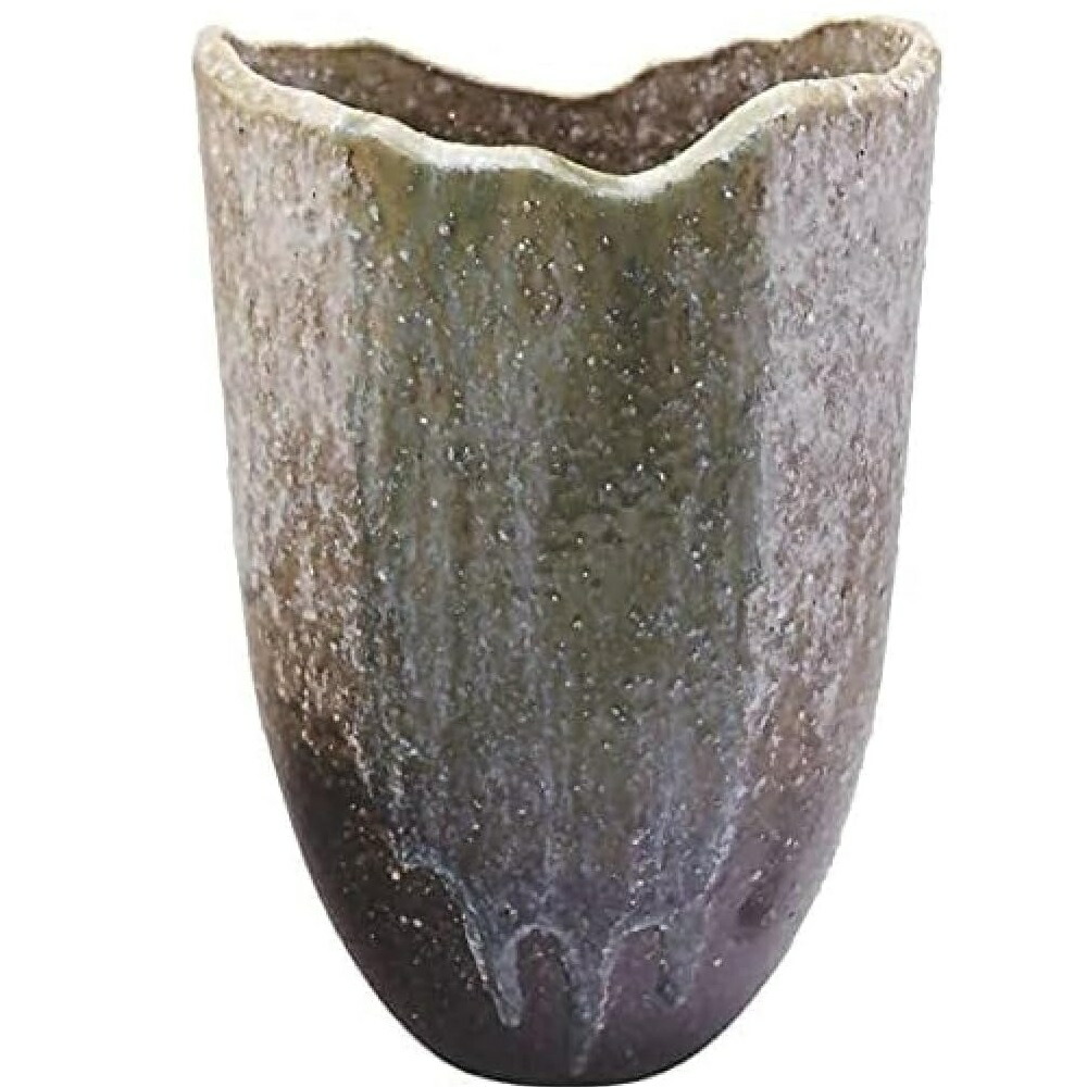 楽天市場】青ビードロ花入 7号 （信楽焼き・陶器・花瓶・花入れ