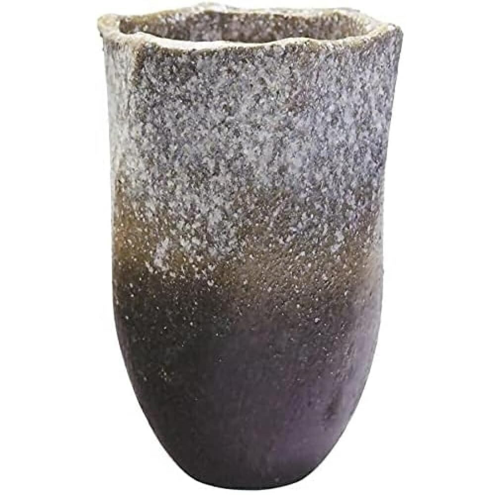 信楽焼 花器 白窯変六角花入・12号|虹八-Kohya-