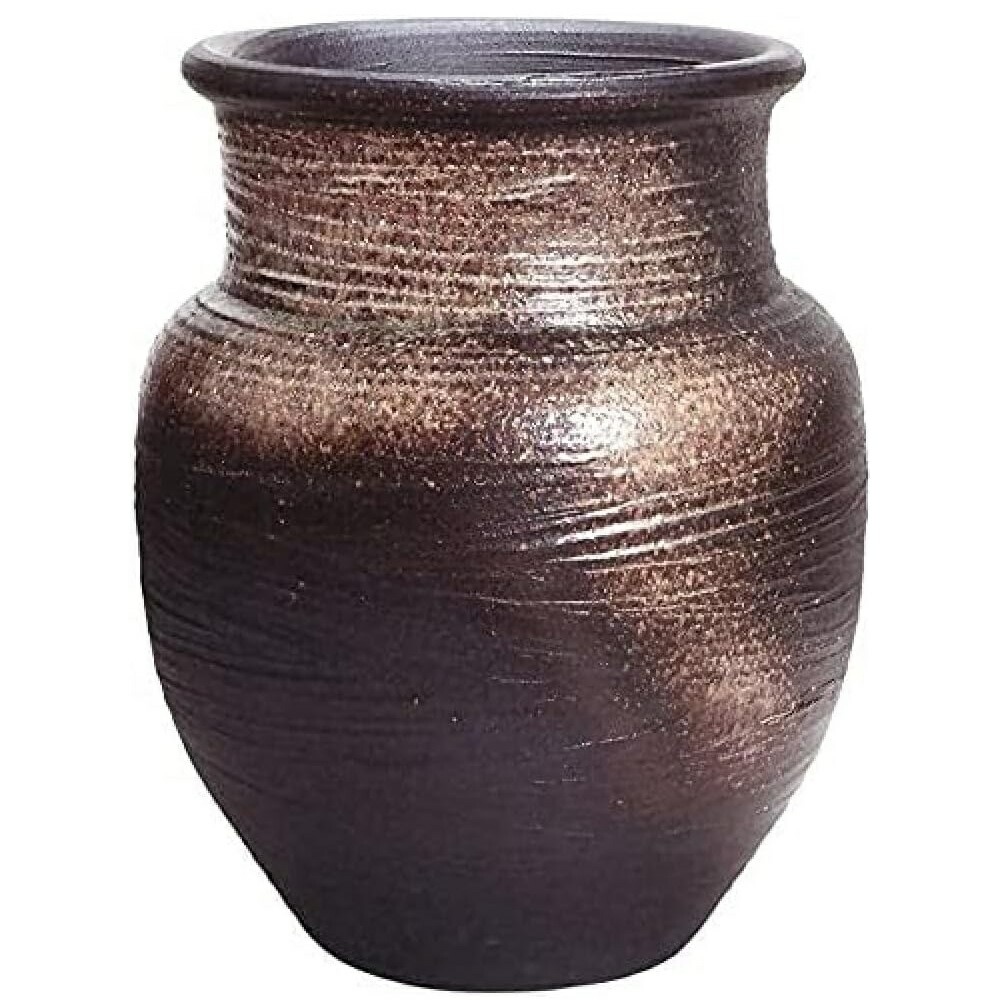 信楽焼　大壺　35cm 　落款あり　x81 ポイント8倍]信楽焼 大きな 花瓶 白窯変 鯉口 13号 おしゃれ 大