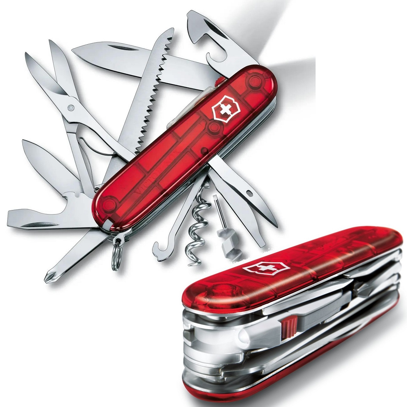ビクトリノックス VICTORINOX　1.7915.T ハントマンライト 半透明レッド