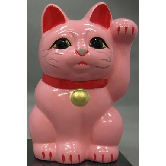 楽天市場】【送料無料：常滑焼】 招き猫（白福猫）右手 福 7号（高さ