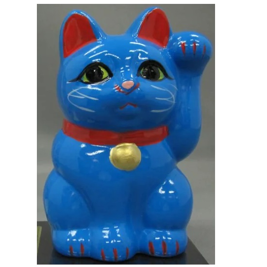 楽天市場】【送料無料：常滑焼】 招き猫（白福猫）右手 福 7号（高さ