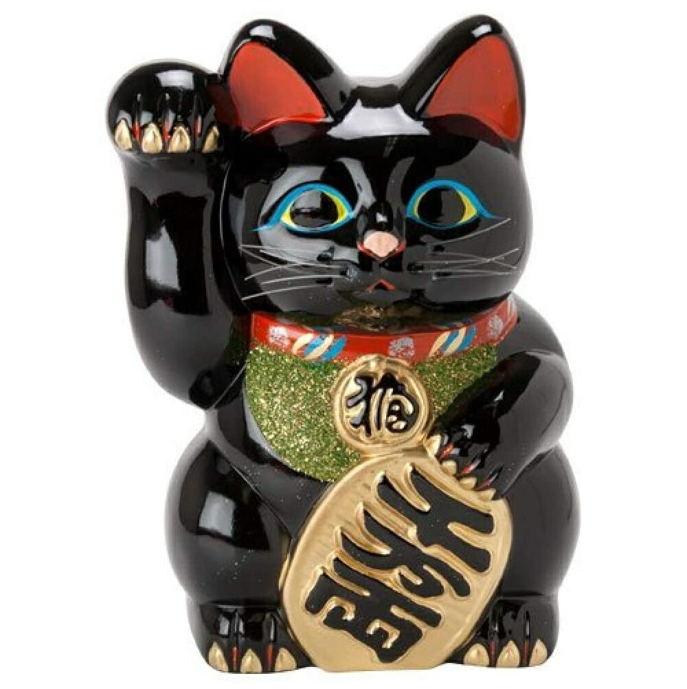 楽天市場】常滑焼 招き猫 梅月 白小判猫（左手）8号高さ：25cm