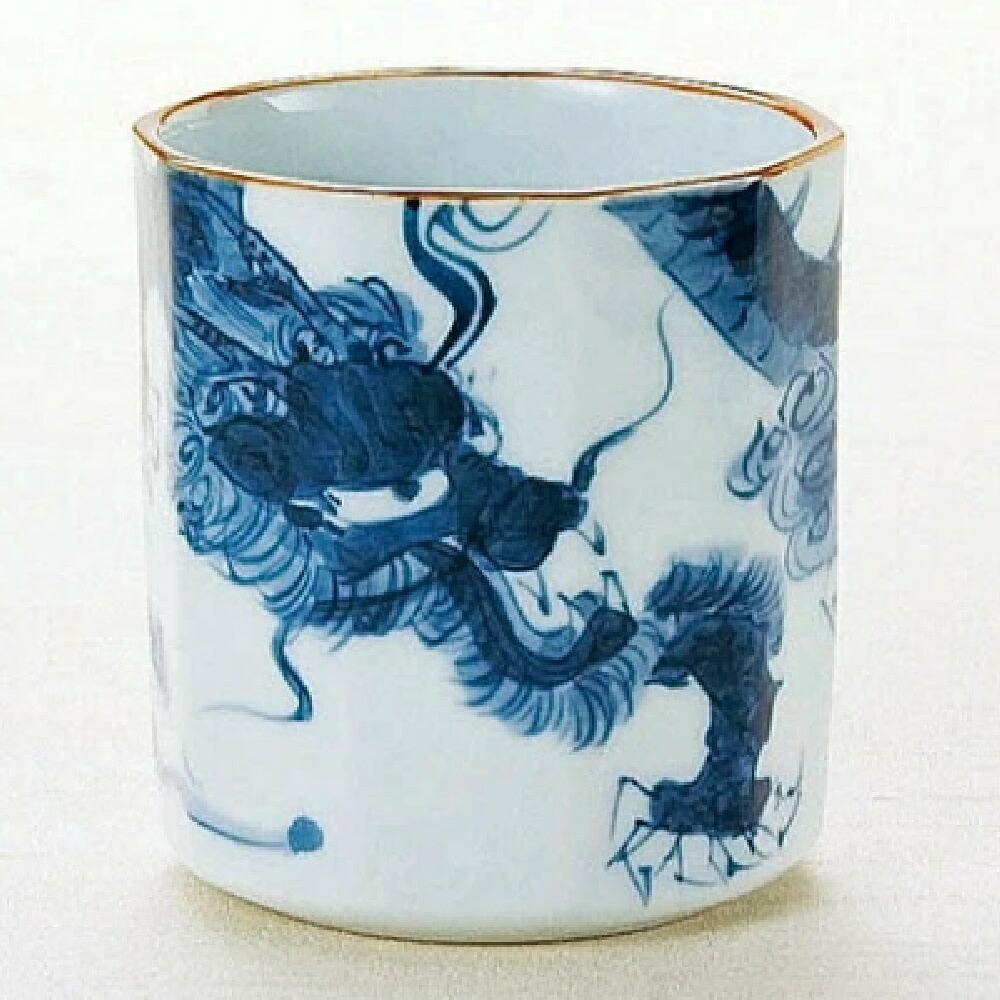 波佐見焼 幸祥窯 染付竜 焼酎カップ (300ml)