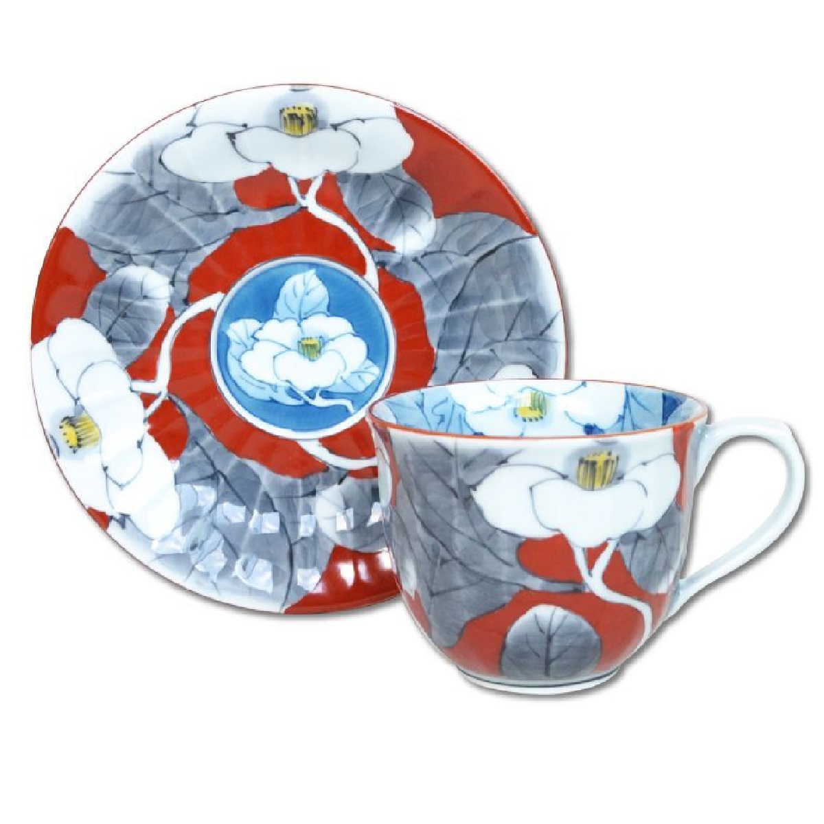 楽天市場】有田焼 しん窯 青花 花濃 百合型コーヒー碗皿 モダン カップ