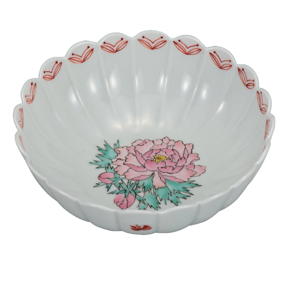 日本の言い慣わし芸術品【九谷焼】5.2号鉢 名取り草 新田智子