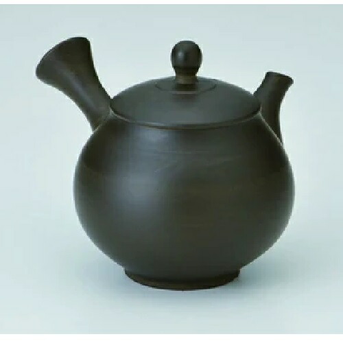 常滑焼 細工人急須 瀬戸もの茶こし 弘二作 黒泥急須丸型印籠