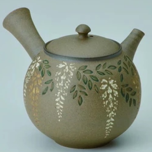 常滑焼急須【名工作品】青峰作 焼〆藤急須（約300cc） ささめ茶こし
