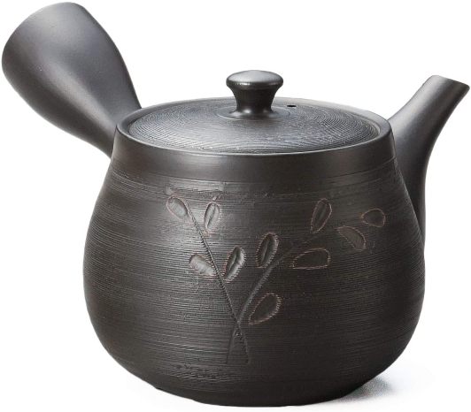 好いたらしい茶の葉を淹れるならこれ！！常滑焼急須【瀬戸もの茶こし急須/馬鹿でかい急須】黒泥和松皮朱ムキ急須  セラメッシュ