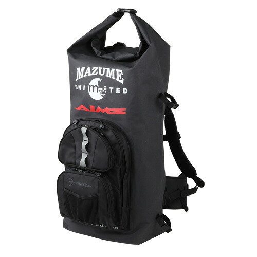 【特価】オレンジブルー MZ×AIMS ウォータープルーフバックパック ブラック 70L|釣具のキャスティング 店