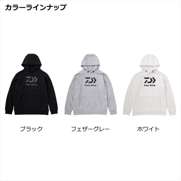 お買い得モデル ダイワ ウェア DE-8122 ロゴスウェットパーカ フェザーグレー XL somaticaeducar.com.br