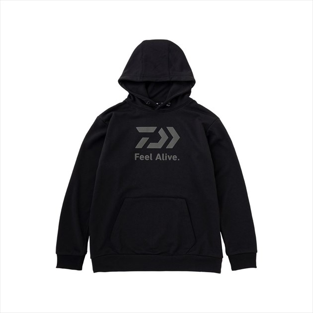 ダイワ ウェア De 8122 ロゴスウェットパーカ ブラック M 時間指定不可