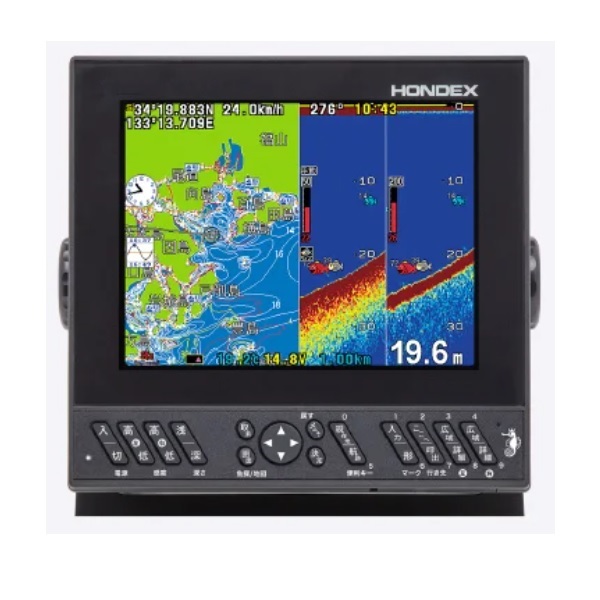 ホンデックス 魚探 HE-8S2 8.4型液晶プロッターデジタル魚探 TD25遣りかた