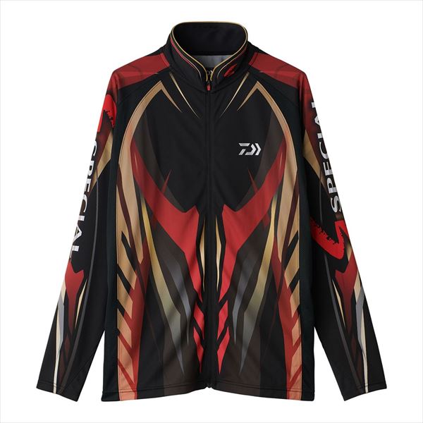 ダイワ 御召しもの DE-7225 スペシャルロングスリーブフルジップシャツ マグマ黒いこと 2XL
