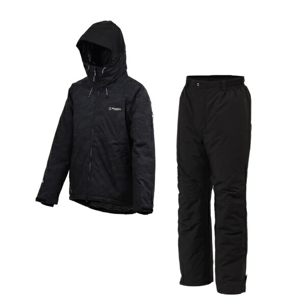 【特価】双進 防寒服アウター 6450 RL ストレッチウォームスーツ ブラックカモ M