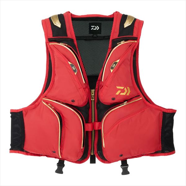 ダイワ ライフジャケット DV-3025F フロートショートフィッシングベスト レッド 2XL|釣具のキャスティング 店