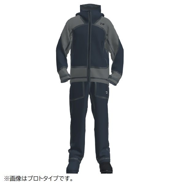 ダイワ レインウェア DR-2326 スプレーガードレインスーツ ブラックグレー XL