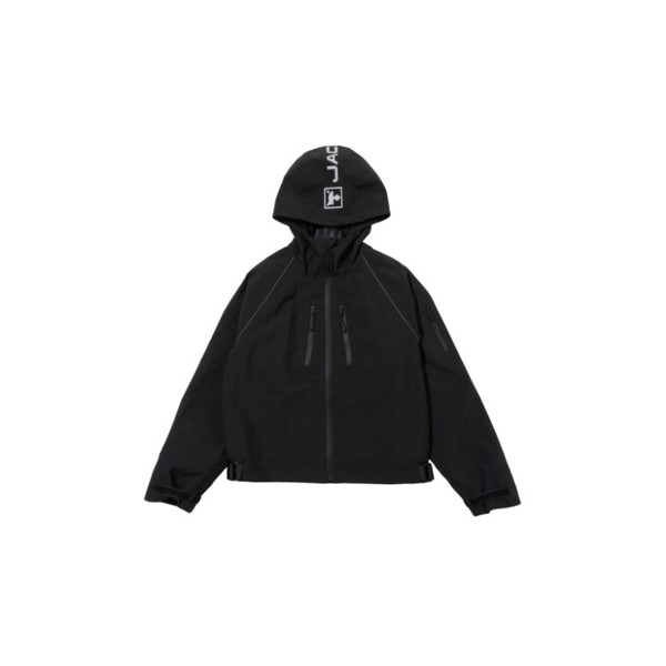 ジャッカル レインウェア ウェーディングショートジャケット JA-A003 ブラック L