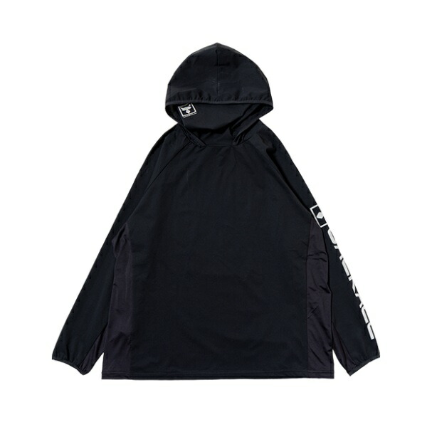 ジャッカル ウェア HU-B002 ドライメッシュフーディー ブラック XL