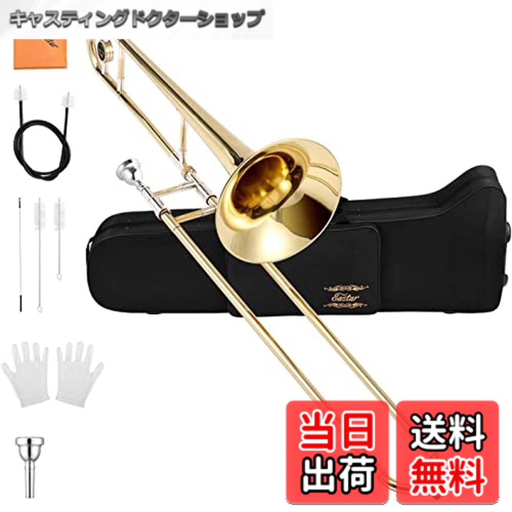 【貨物輸送無料】Eastar トロンボーン テノール B調 Trombone ゴールド漆 入れもの付 学習者用 ETB-330 (ゴールド)