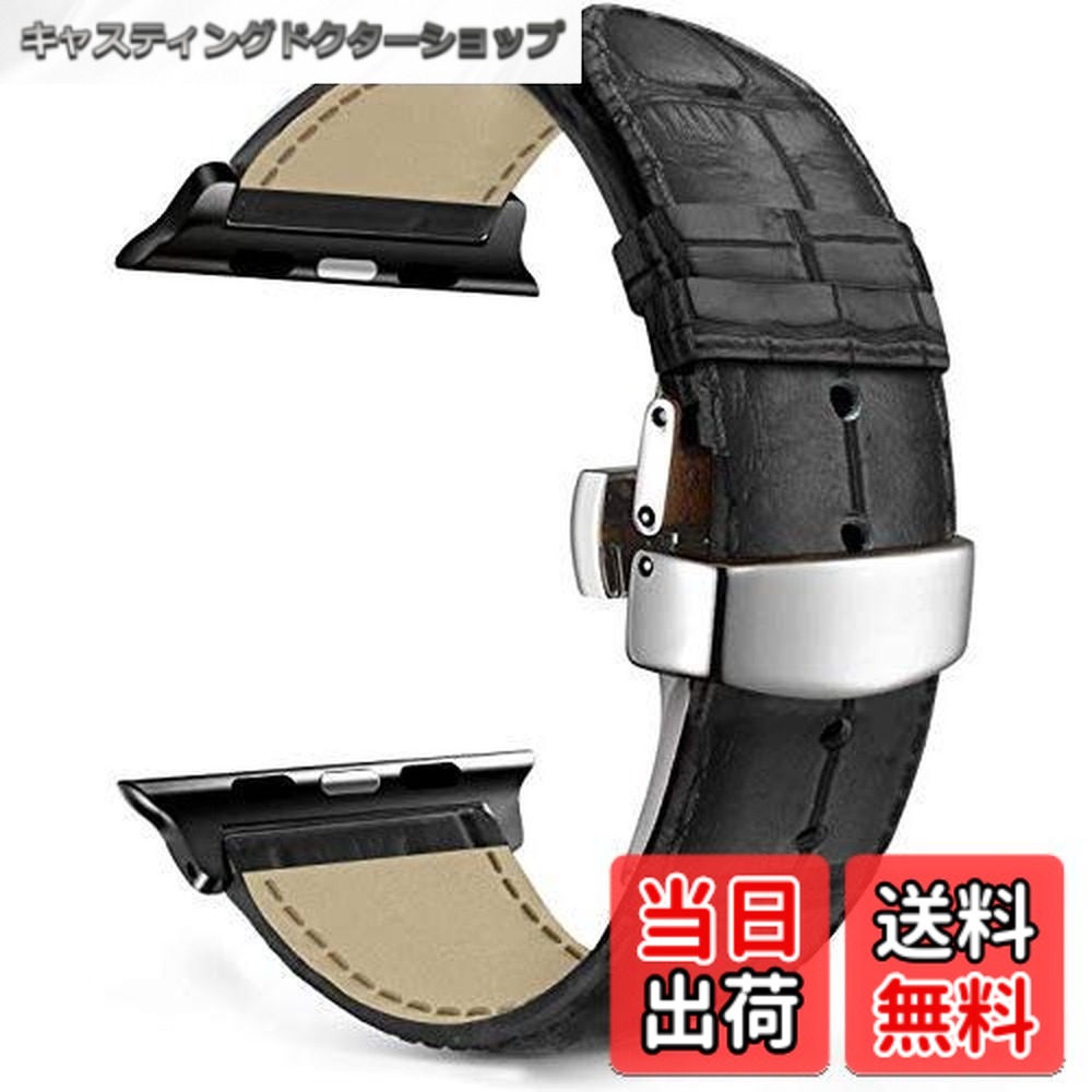 【送料無料】MaKTech レザーベルト Apple Watch 11/10/9/8/7,Ultra 3/2/1,SE 3/2/1 [2025]に対応
