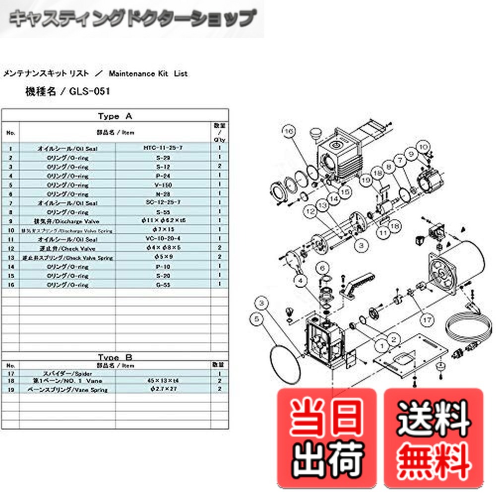 【貨物輸送無料】ULVAC GLS-051用検査と修理一揃いの道具B GLS-051