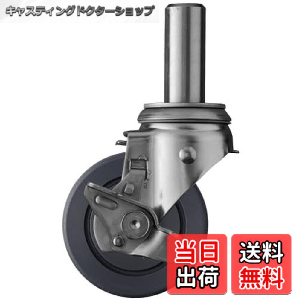【送料無料】ハンマーキャスター(Hammer Caster) SUS サイドSP付 差込 MCナイロンB車 100mm 313SK-MCB100