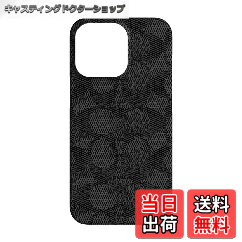【送料無料】COACH (コーチ) iPhone13 Pro 専用 アイフォン 13 プロ スマートフォンケース スマホケース Slim Wrap Case (BLACK) [並行輸入品] 色：ブラック