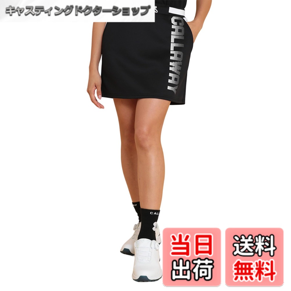 【貨物輸送無料】Callaway(キャロウェイ) レディース スコート(エニタイムスウェット) / ゴルフ / C24228205レディース 色：1010_黒いこと、大きさ：L