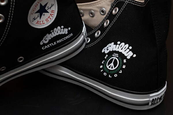 Chillin' × Castle Records / Custom Sneakers -ALL STAR- (BLACK)