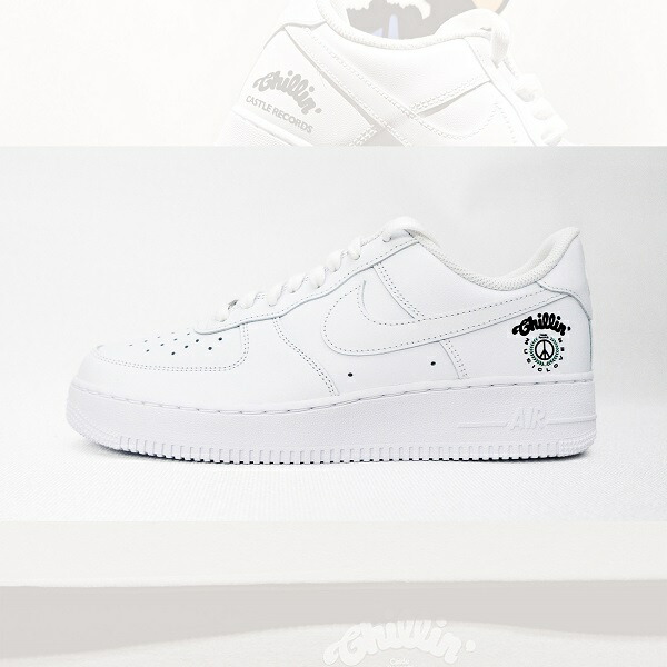 Chillin' × Castle Records / Custom Sneakers -AIR FORCE 1- (WHITE)