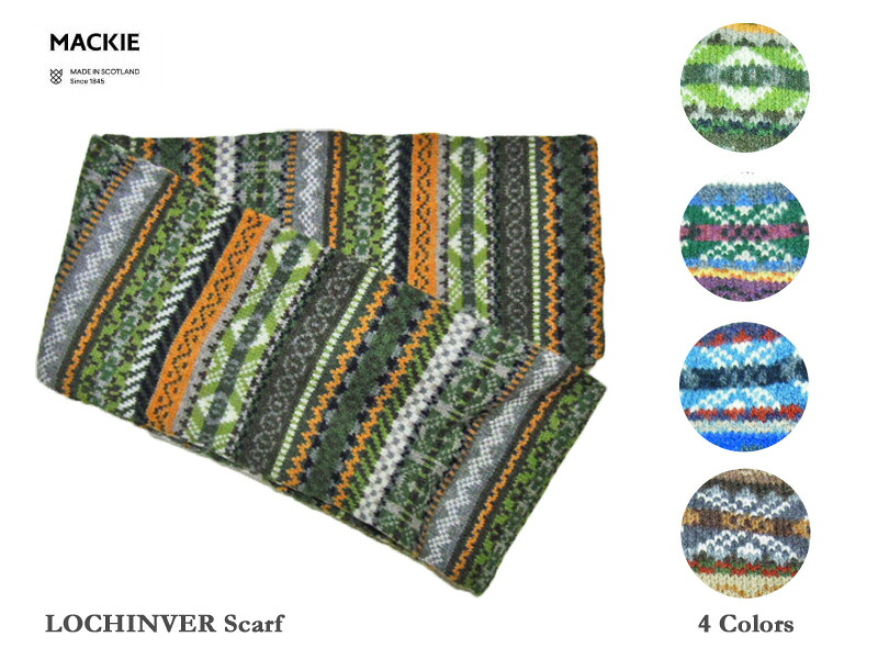 【Robert MACKIE】ロバート・マッキー Lochinver Scarf フェアアイル・マフラー