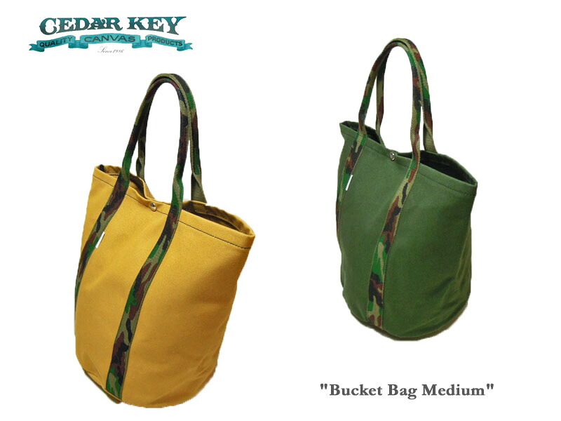 【Cedar Key】シダーキー　Bucket Tote Bag Mediumキャンバス・バケツ型トートバッグ｜ジェイスタジアム