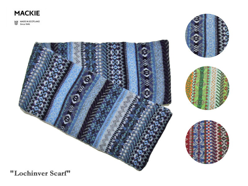 【Robert MACKIE】ロバート・マッキー Lochinver Scarf フェアアイル・マフラー