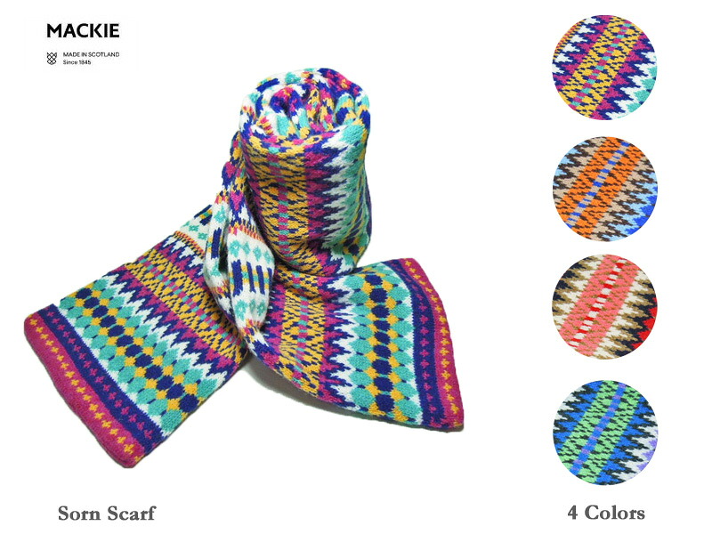 【Robert MACKIE】ロバート・マッキー Sorn Scarf フェアアイル・マフラー｜ジェイスタジアム 8,833円