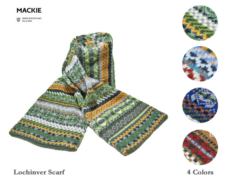 【Robert MACKIE】ロバート・マッキー Lochinver Scarf フェアアイル・マフラー｜ジェイスタジアム