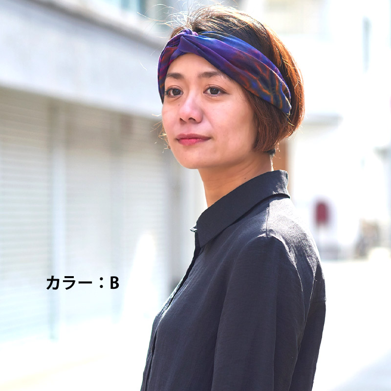 クロスターバンヘアバンド シルバーラメニット ハンドメイド-