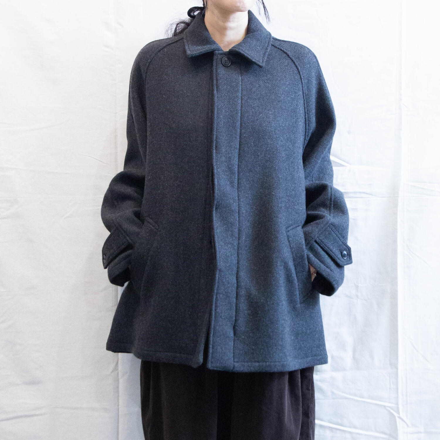 HTS (エイチティーエス) ヘビーウェイトウールツイルバルマカンショートコート　秋冬｜casual collection minami 32,890円